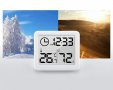 Хигрометър и термометър стаята с часовник и голям LCD екран дигитален за измерване на температура вл, снимка 3