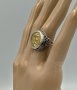 Сребърен пръстен с позлатена реплика на монета на Брут с камите, снимка 8