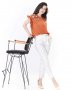 Елегантен и ефирен дамски панталон в бяло, снимка 1 - Панталони - 28714272