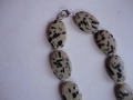 Невероятно колие гердан естествени камъни далматински яспис, снимка 6
