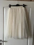  Нова елегантна бяла пола плисе плисирана тип пачка тюл подплата ластик на талията , снимка 2
