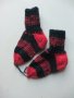 плетени чорапи т.синьо/червено, ходило 14, конч 12, снимка 1 - Чорапи - 39295311