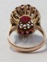 Дамски златен пръстен с гранати-Бохемия(чехски гранати), снимка 8
