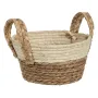 Кошница за съхранение от естествен материал, Бежово, Ø22x12см, снимка 3