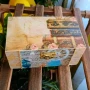 Ръчно изработена дървена кутия "Бисери в куфари" с колекция 21 вдъхновяващи карти , снимка 2