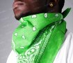 Бандана - Хип Хоп шал - Светло зелен, снимка 1