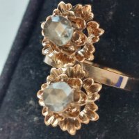Стар дамски златен пръстен с диаманти, снимка 14 - Пръстени - 43574682