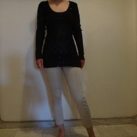 Нова черна плетена блуза Guess 100% оригинална, снимка 6 - Блузи с дълъг ръкав и пуловери - 37080888