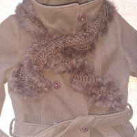 Дамско палто и подарък шал с естествен косъм , снимка 4 - Палта, манта - 34623237