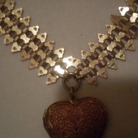 рядак  възрожденски накит от дубле с пандетев сърце, снимка 13 - Антикварни и старинни предмети - 35196588