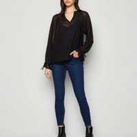 Шифонена блуза риза Kenvelo, снимка 1 - Блузи с дълъг ръкав и пуловери - 39811621