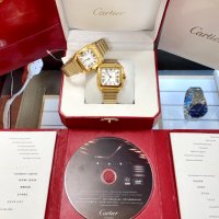 Унисекс часовник Cartier Santos de Cartier Gold с автоматичен механизъм, снимка 2 - Дамски - 43777463