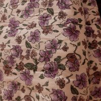 Памучен юрган на лилави цветя, снимка 2 - Олекотени завивки и одеяла - 32559660