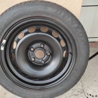 Продавам  метална STEEL джанта с гума DUNLOP за ШКОДА 16 цола, снимка 2 - Гуми и джанти - 35253565