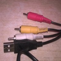SONY-кабел-1,45М-mini usb//usb и три чинча, снимка 4 - Други - 28022233