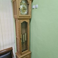 Прекрасен антикварен немски паркетен часовник TEMPUS , снимка 3 - Антикварни и старинни предмети - 43361931