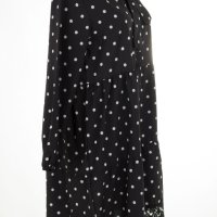 Черна рокля на бели точки Rylko by Agnes & Paul - M, снимка 3 - Рокли - 43113886