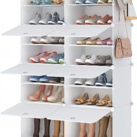 Комбиниран шкаф за съхранение / шкаф за обувки  / органайзер X001DE7ZYJ, снимка 6 - Шкафове - 37208913
