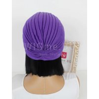 Тюрбан за коса едноцветен лилав, снимка 3 - Аксесоари за коса - 33047124
