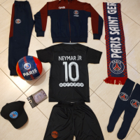 Neymar 10 + Калци PSG Black Детски Черен Екип сезон 22 Комплект Неймар, снимка 7 - Футбол - 36561641
