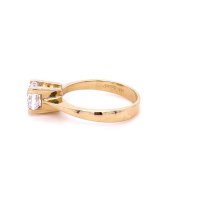 Златен дамски пръстен 3,79гр. размер:55 14кр. проба:585 модел:21885-5, снимка 3 - Пръстени - 44086086
