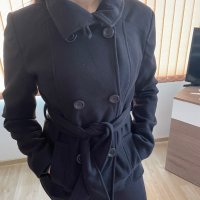 Черно късо палто, размер М, снимка 3 - Палта, манта - 38896011