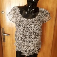 Тениска шифон леопардов принт С, снимка 2 - Тениски - 26782125