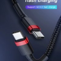 НОВИ! Baseus USB-C кабели 1м. с текстилна оплетка, снимка 1 - USB кабели - 32653385