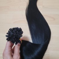 Черни кератинови кичури, снимка 1 - Аксесоари за коса - 38024220