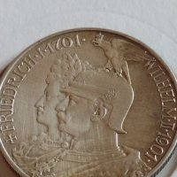 Сребърна монета 2 марки 1901г. Германска Империя Прусия Годишнина Кралско семейство 42053, снимка 18 - Нумизматика и бонистика - 43799124