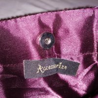Accessorize малка дамска чанта с мъниста във виолетов цвят - със забележки, снимка 15 - Чанти - 43946030