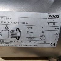 Самозасмукваща Помпа Wilo MC605-EM - 1.1 KW - монофазна, снимка 2 - Други машини и части - 43139647