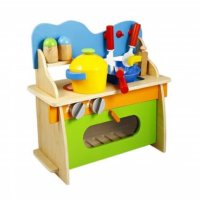 Детска дървена фурна за кухня My Little Chef Kitchen, снимка 3 - Образователни игри - 35104213