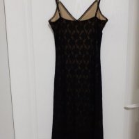 Черна дантелена рокля, размер S, дължина 91 см, снимка 2 - Рокли - 32380008