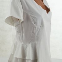 Дамска пеплум блуза в цвят екрю Colour Mist - 2XL, снимка 4 - Блузи с дълъг ръкав и пуловери - 43101835