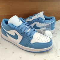Nike Air Jordan 1 Low Blue unc university blue white обувки Маратонки Кецове номер 43 размер, снимка 2 - Маратонки - 37561071