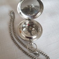 Бронзов компас с никелово покритие в дървена кутия , снимка 5 - Подаръци за жени - 43060728