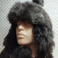 Дамска шапка кожена ушанка- мпш59, снимка 1 - Шапки - 43302508