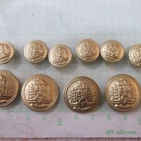 Лот от 10 бр. метални копчета с герб, снимка 1 - Други ценни предмети - 40370219