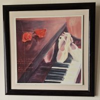 Френска картина   с дървена   рамка/балета е музика/, снимка 1 - Картини - 40389769