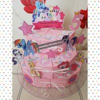 Картонена торта Пони  Little Pony, снимка 4 - Декорация за дома - 22662138