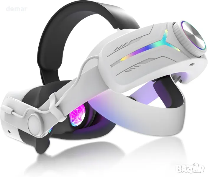 NEWZEROL 12000mah каишка за глава с батерията, съвместима за Quest 3S, 9V 2A PD, бяла, снимка 1