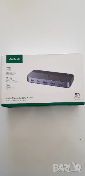 UGREEN USB-C Switch - 2-портов, 4 x USB 3.2, 10Gbps трансфер, снимка 1