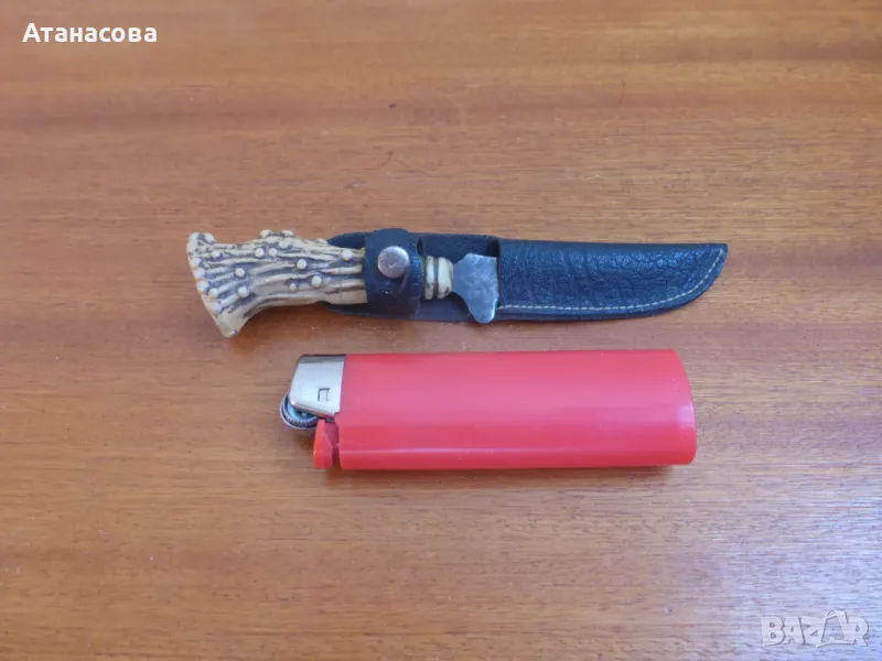 Ретро ножче с кожена кания, снимка 1