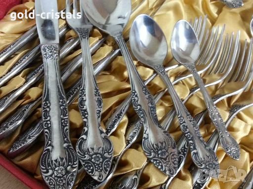 Антикварен руски сервиз прибори за хранене, снимка 1