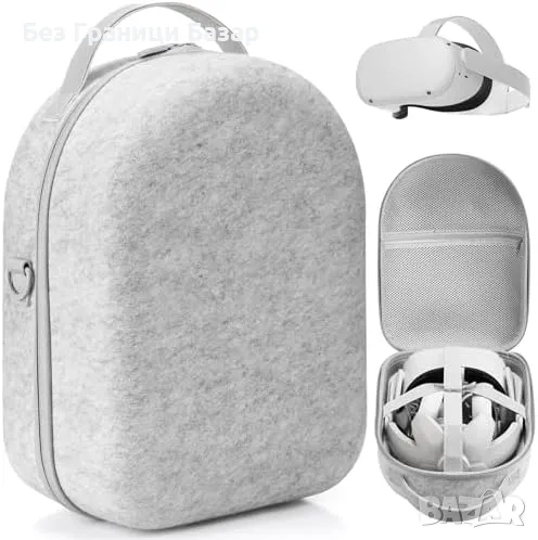 Нов Калъф за Quest 2 VR слушалки и контролери - твърд и преносим кейс, снимка 1