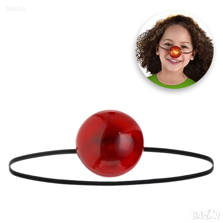 Коледен светещ нос на Рудолф, Ø5 см_1242816, снимка 1