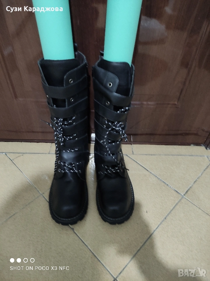 Мъжки пънк рок мотоциклетни ботуши, снимка 1