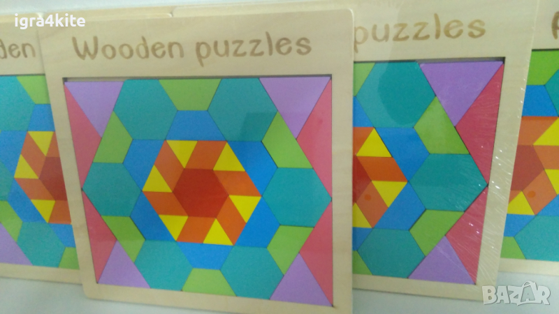 Оферта! 5бр. Нов модел дървена мозайка Цвете в рамка / качество, снимка 1