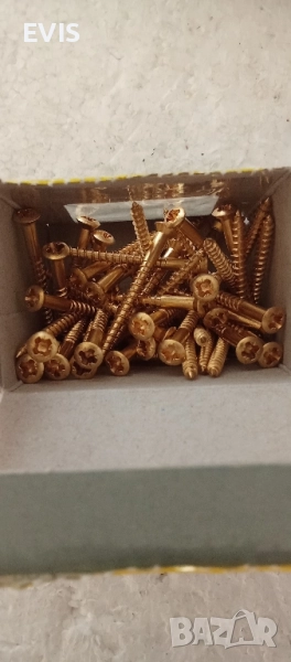 Месингови винтове за дърво 3.5х40– PH2, 50 бр., снимка 1